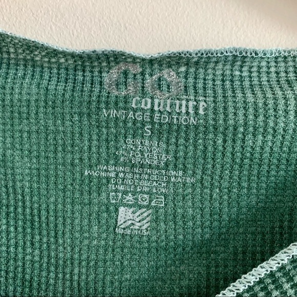 GO COUTURE NWOT 90s Y2K Boxy Stitch Hem Knit Long Sleeve Tee Shirt - Picture 7 of 10